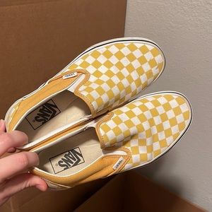 Yellow checkered vans
